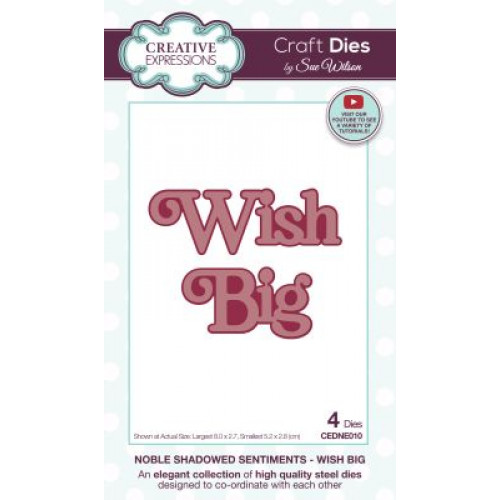 wish big- sue wilson noble shadowed sentiments collection cedne010